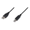Cavo usb2.0 digitus connettori a-b 3m nero [ak300102030s]