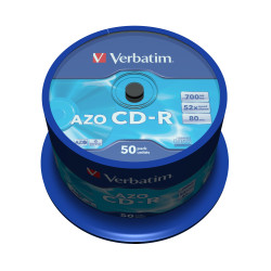 Confezione cd-r verbatim 700mb 50pz [43343]