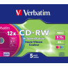 Confezione cd-rw verbatim 700mb 5pz [43167]