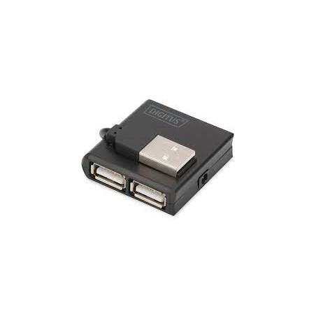 Hub usb digitus ad alta velocita'Â  usb 2.0 4 porte nero [da70217]