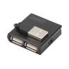 Hub usb digitus ad alta velocita'Â  usb 2.0 4 porte nero [da70217]