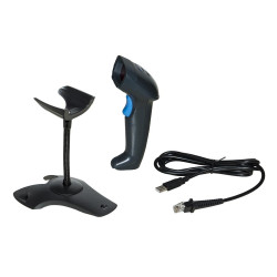 Lettore codici a barre jointex laser usb con supporto nero [jt0020]