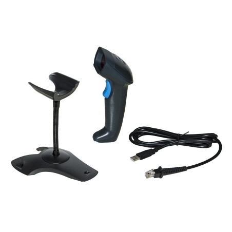 Lettore codici a barre jointex laser usb con supporto nero [jt0020]