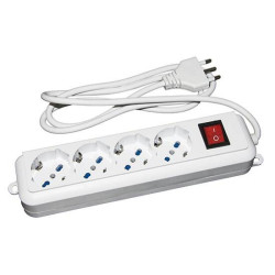 Multipresa link 4 prese universali ita/schuko 10/16 a spina 16 a