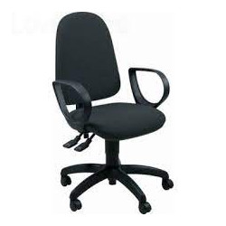 Sedia operativa unisit jupiter jusb/black girevole nero [jusb/black]