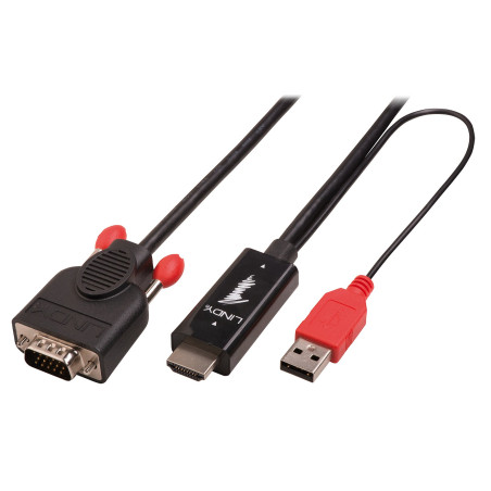 Cavo adattatore lindy hdmi a vga 1m [41455]