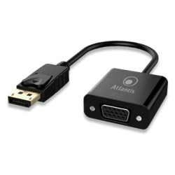 Adattatore displayport atlantis land vga 0.2m nero [a04-dpvga