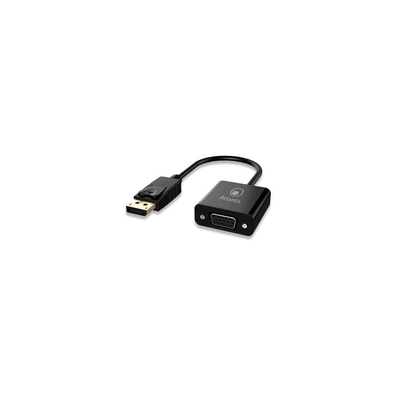 Adattatore displayport atlantis land vga 0.2m nero [a04-dpvga