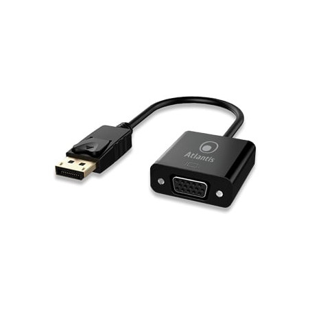 Adattatore displayport atlantis land vga 0.2m nero [a04-dpvga