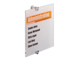 Targa per porte/pareti crystal sign 210x210mm durable [4824-19]