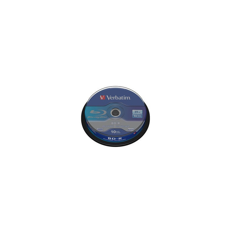 Scatola 10 dvd blu ray bd-r sl 25gb 6x spindle mabl white/blu