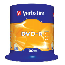 Scatola 100 dvd-r spindle 16x 4.7gb serigrafata [43549]