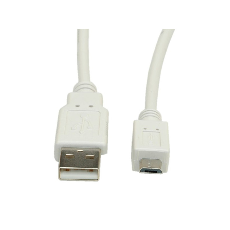 Cavo nilox usb 2.0 a/micro-b m/m 80cm bianco [ro11.99.8754]
