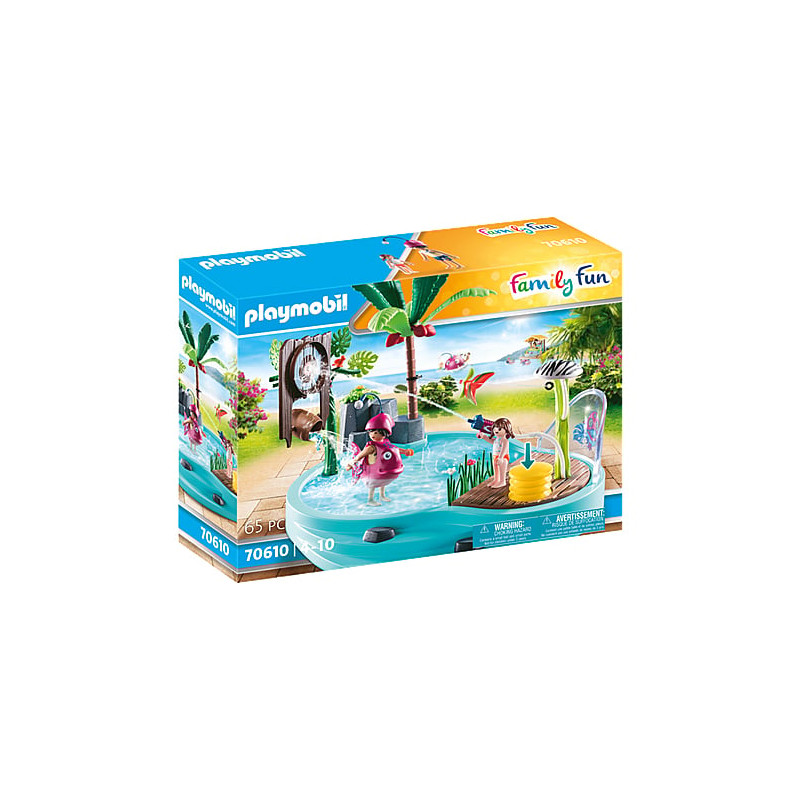 Piccola piscina con nebulizzatore d'acqua playmobil family fun