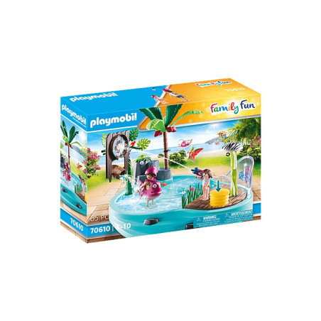 Piccola piscina con nebulizzatore d'acqua playmobil family fun