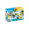 Piccola piscina con nebulizzatore d'acqua playmobil family fun