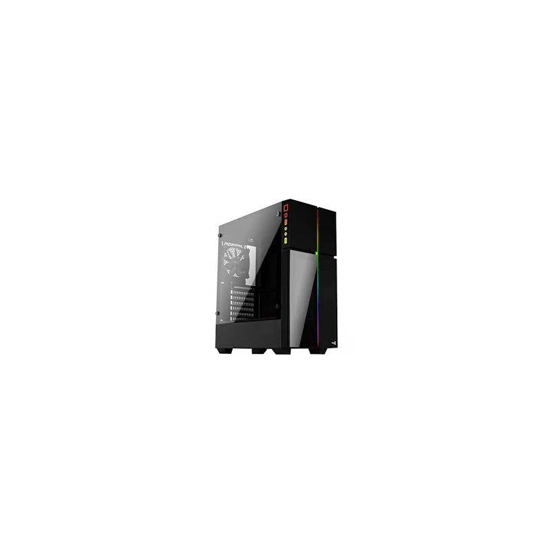 Case aerocool playa midi-tower, tempered glass nero