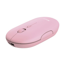 Mouse trust puck wireless ricaricabile rosa