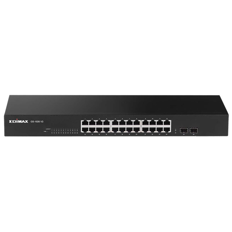 Switch edimax 26 porte gigabit con 2 sfp porte [gs-1026 v3]