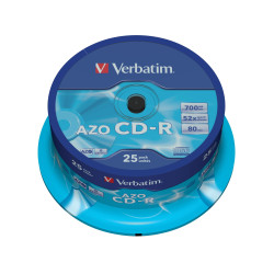 Scatola 25 cd-r datalifeplus spindle 1x-52x 700mb serigrafato
