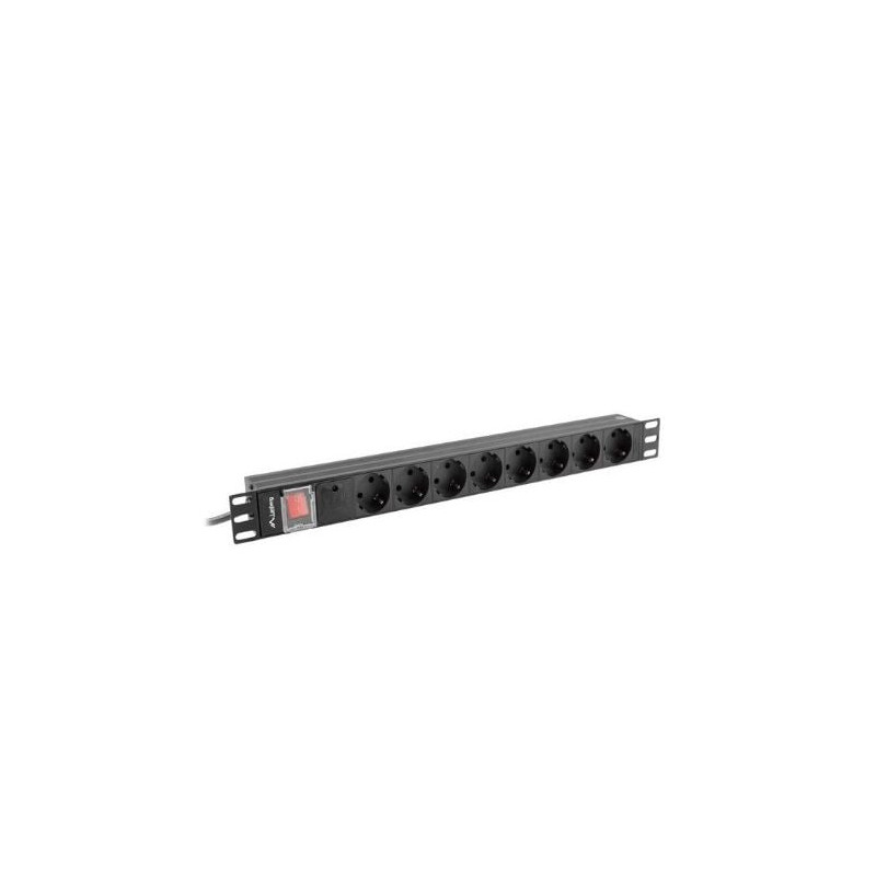 Multipresa rack pdu 1u 16a 8sch. pdu-08f-0200-b 2m nero