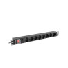 Multipresa rack pdu 1u 16a 8sch. pdu-08f-0200-b 2m nero