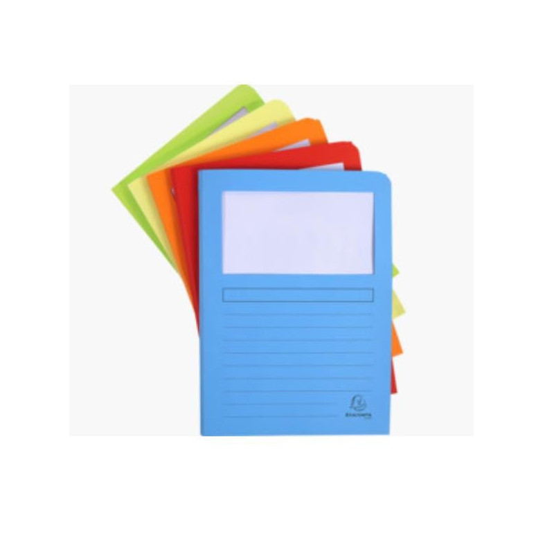 Cartelline con finestra fraschii cf50 120gr colori assortiti [700-ass]