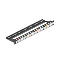 Pannello patch leviton 1u nero [mmcpnlx24sij2dci]