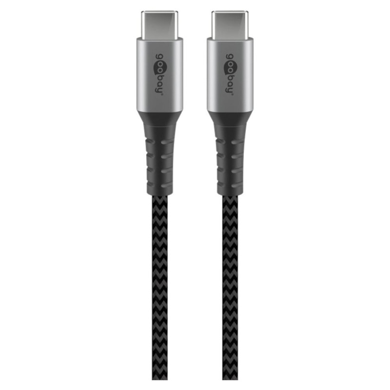 Cavo usb goodbay tessile tipo-c maschio 1m grigio
