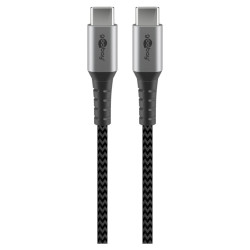 Cavo usb goodbay tessile tipo-c maschio 2m grigio