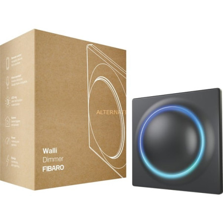 Interruttore a muro fibaro nero [shfibkowalldime]