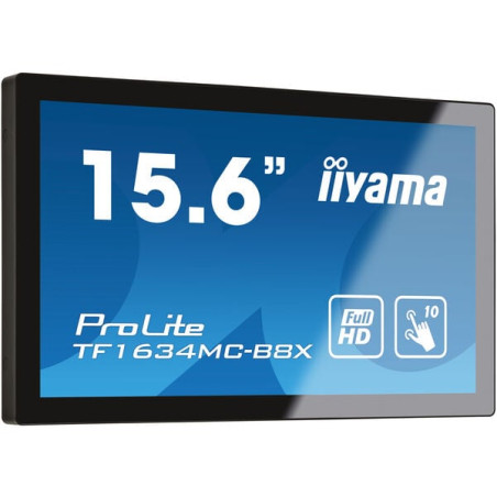 Monitor touch led 16" iiyama prolite tf1634mc-b8x full hd