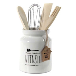 Porta utensili mestolo utilissimi ceramica 12x12x14.5cm [784835]