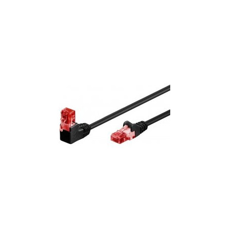 Cavo di rete goobay cat.6 u/utp connettore angolato cca 0.25m nero