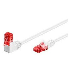 Cavo di rete goobay cat.6 u/utp connettore angolato cca 0.5m bianco