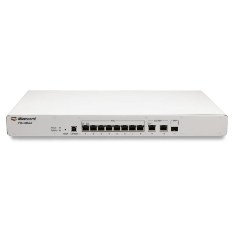 Iniettore poe microsemi 1-porta ieee802.3bt legacy mids 60w 10/100/1000