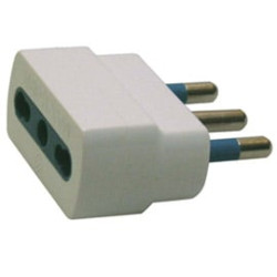 Adattatore semplice con spina 2p+t 16a - presa bipasso 10/16a