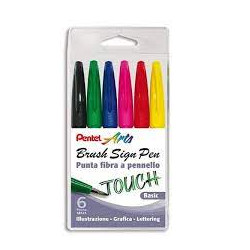 Pennarelli pentel taschina basic 6pz [0022050]
