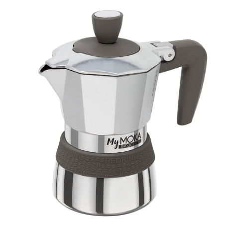 Caffettiera pedrini mymoka induzione alluminio 2 tazze [02cf094]