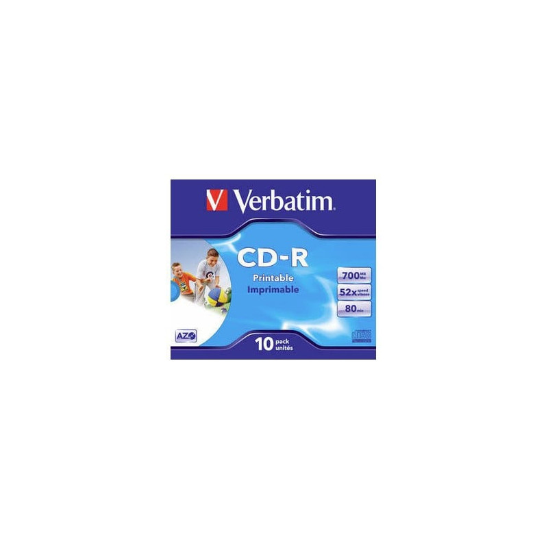 Confezione cd-r verbatim cdr dat.plus stampab. 52x 10pcs [43325/10]