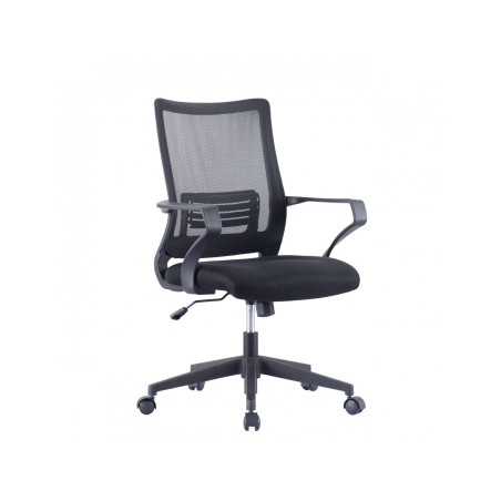 Sedia per ufficio techly con schienale medio in rete nero [362299]