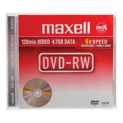 Confezione dvd-rw maxell 4.7gb 2x jewell 5pcs [275524]