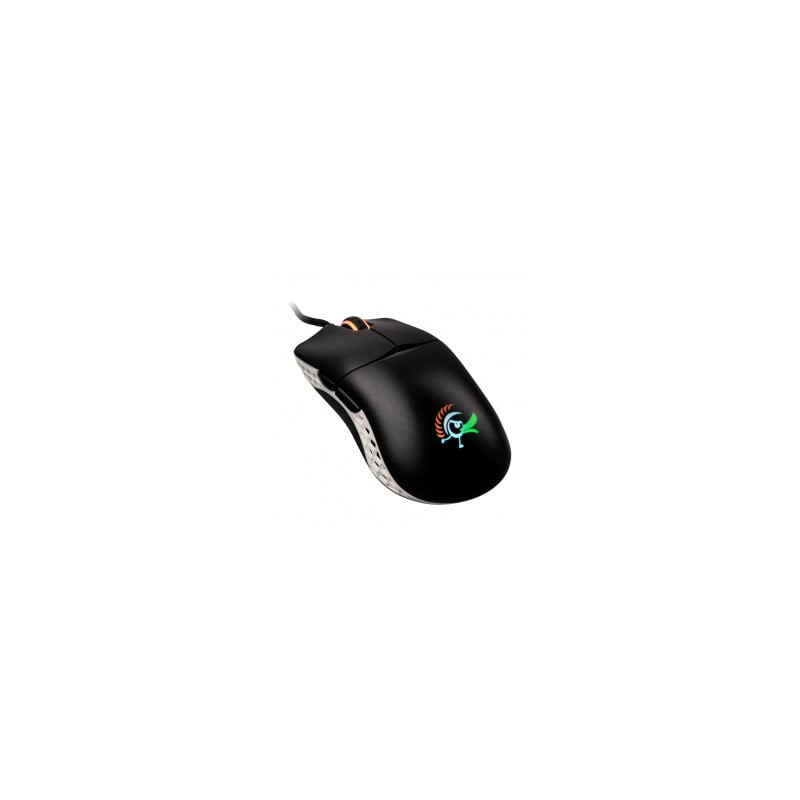 Mouse da gioco ducky feather argb 124 x 59 x 36mm usb 2.0 nero-bianco