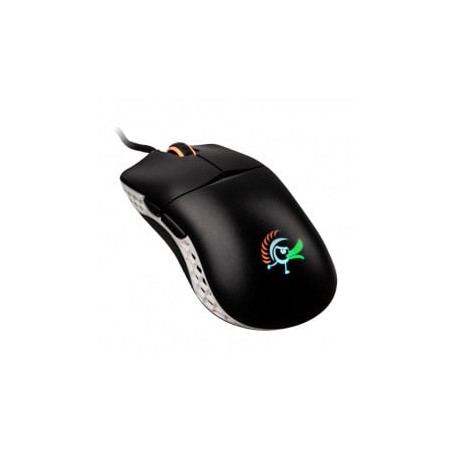Mouse da gioco ducky feather argb 124 x 59 x 36mm usb 2.0 nero-bianco
