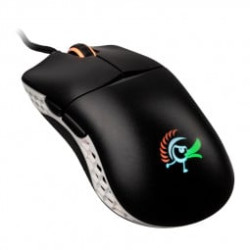 Mouse da gioco ducky feather argb omron nero-bianco