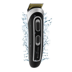 Regolabarba rowenta a batteria 100-240v in acciaio nero argento
