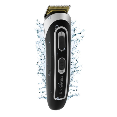 Regolabarba rowenta a batteria 100-240v in acciaio nero argento