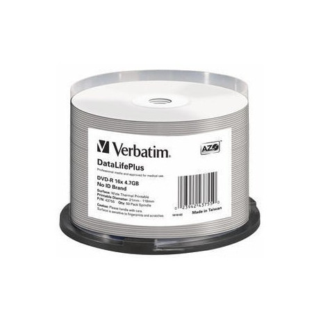 Confezione dvd-r verbatim thermal wide 50pcs [43755/50]