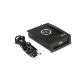 Lettore usb hamlet contactless per tag rfid iso14443a nero [hurtag1356]