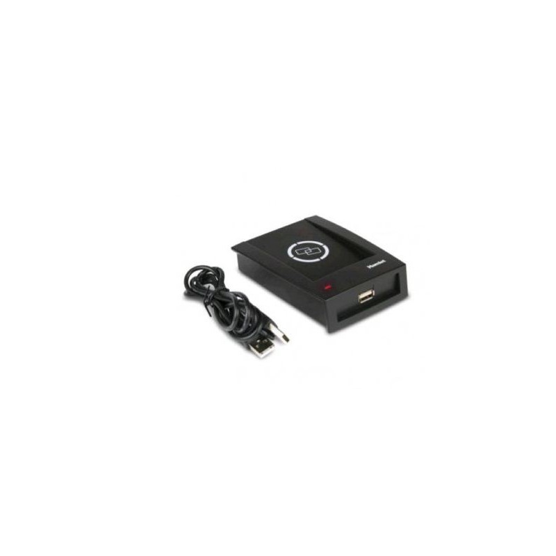 Lettore usb hamlet contactless per tag rfid iso14443a nero [hurtag1356]